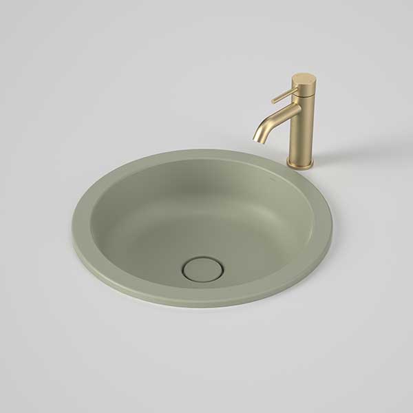 Caroma Liano II 440mm Round Under/Over Counter Basin – Matte Green 852600MG