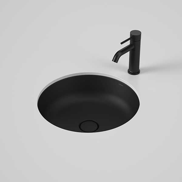 Caroma Liano II 440mm Round Under/Over Counter Basin – Matte Black 852600MB
