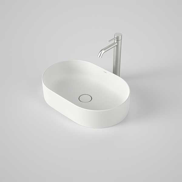 Caroma Liano II 530mm Pill Above Counter Basin Matte White 852800MW