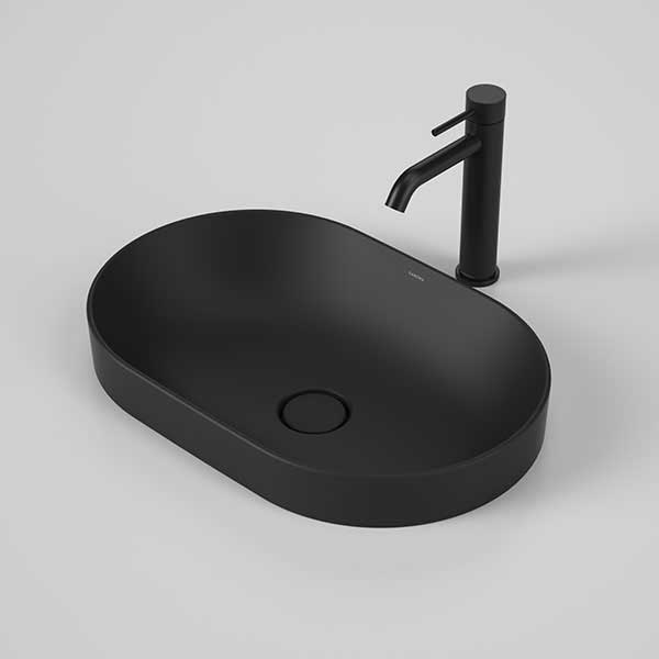 Caroma Liano II 530mm Pill Inset Basin – Matte Black 852700MB