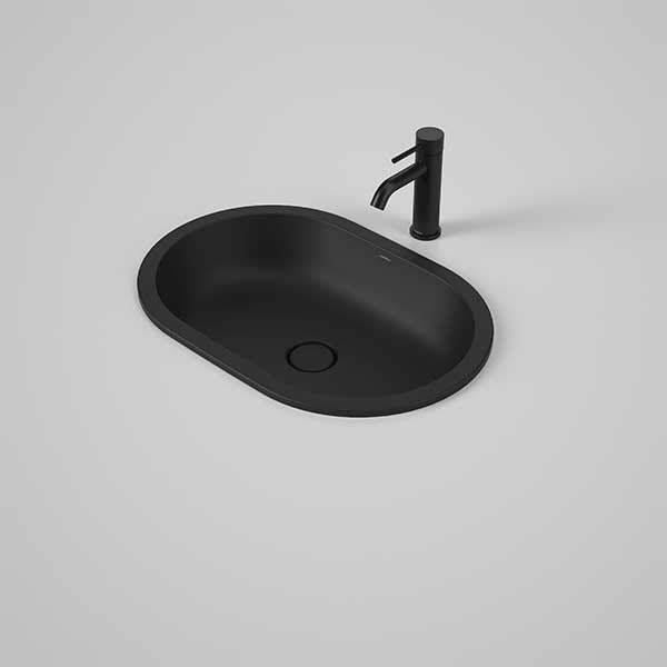 Caroma Liano II 580mm Pill Under/Over Counter Basin – Matte Black 852900MB