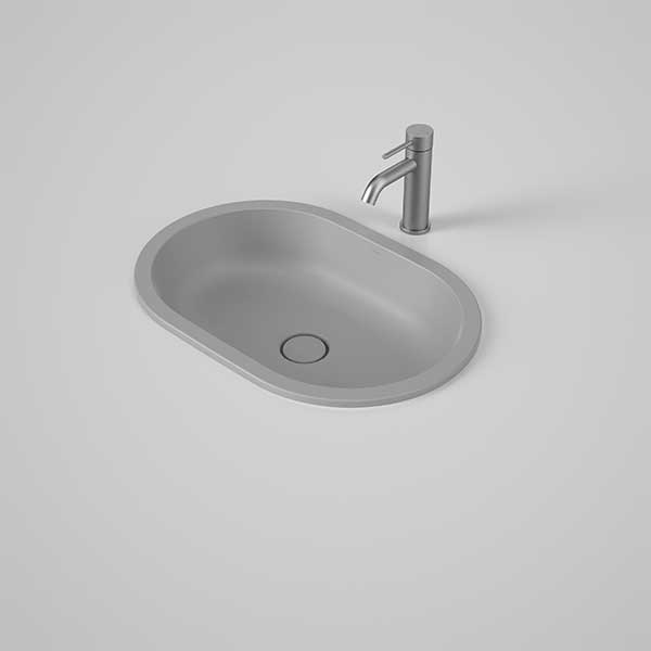 Caroma Liano II 580mm Pill Under/Over Counter Basin – Matte Grey 852900MGR