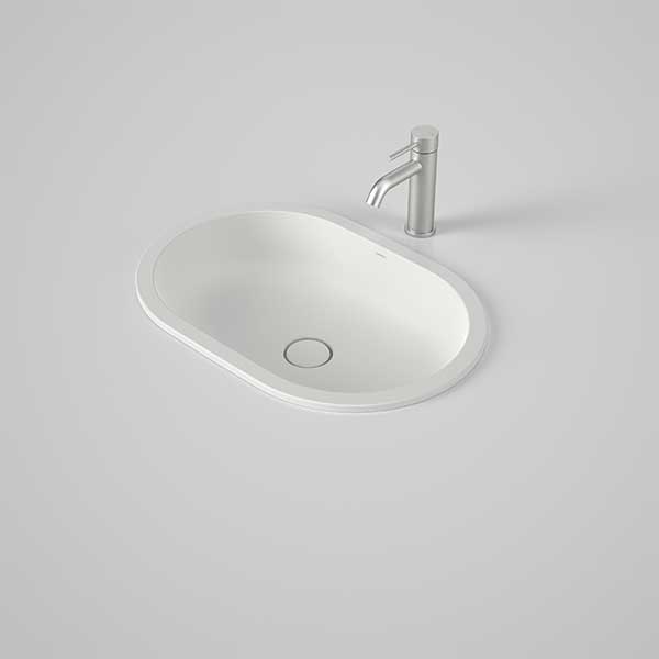 Caroma Liano II 580mm Pill Under/Over Counter Basin – Matte White 852900MW