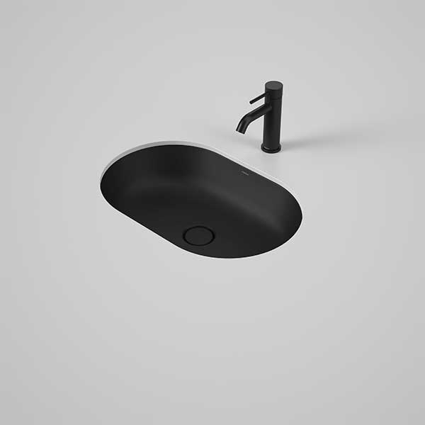 Caroma Liano II 580mm Pill Under/Over Counter Basin – Matte Black 852900MB