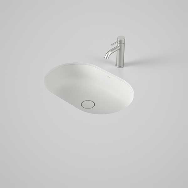 Caroma Liano II 580mm Pill Under/Over Counter Basin – Matte White 852900MW