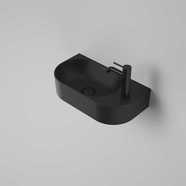 Caroma Liano II Hand Wall Basin Matte Black 853010MB