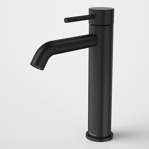 Caroma Liano II Lead Free Mid Tower Basin Mixer, Matte Black 96342B6AF