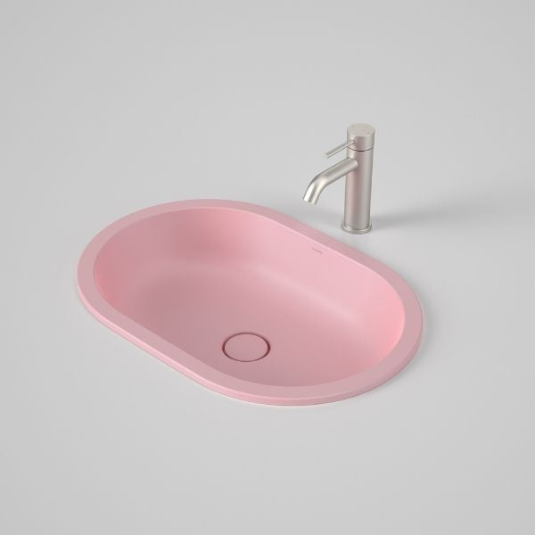 Caroma Liano II 580mm Pill Under/Over Counter Basin – Matte Pink 852900MP