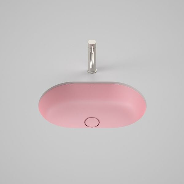 Caroma Liano II 580mm Pill Under/Over Counter Basin – Matte Pink 852900MP