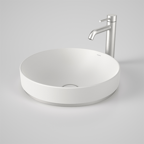 Caroma Liano II 400mm Round Inset Basin – Matte White 852400MW
