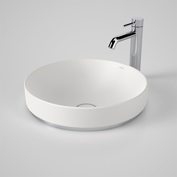 Caroma Liano II 400mm Round Inset Basin – Matte White 852400MW