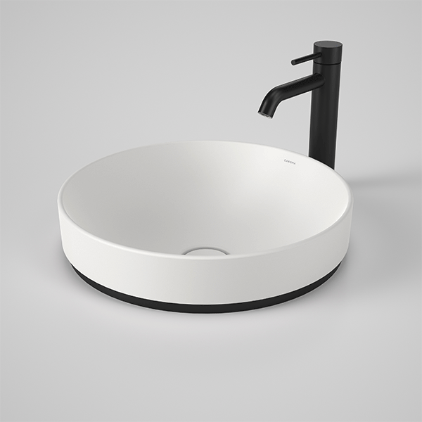 Caroma Liano II 400mm Round Inset Basin – Matte White 852400MW