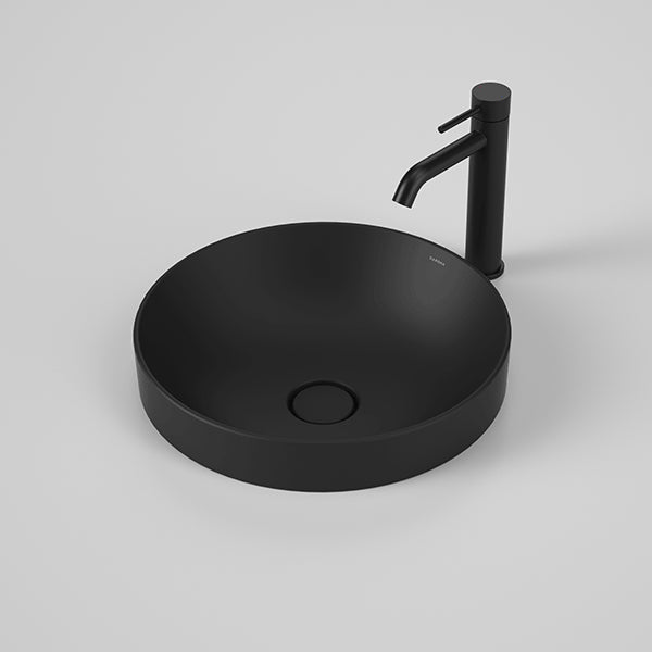 Caroma Liano II 400mm Round Inset Basin – Matte Black 852400MB