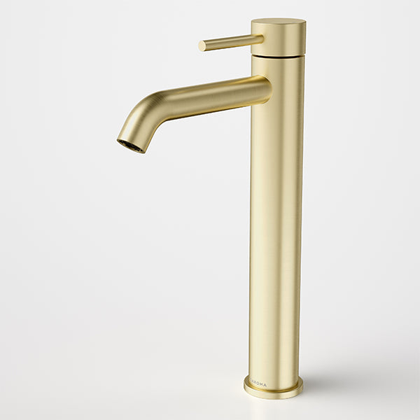Caroma Liano II Lead Free Tower Basin Mixer, Brushed Brass 96343BB6AF