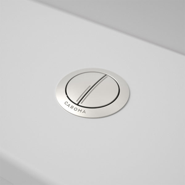 Caroma Urbane II Wall Faced Close Coupled Flush Button - Brushed Nickel 687071BN - Special Order
