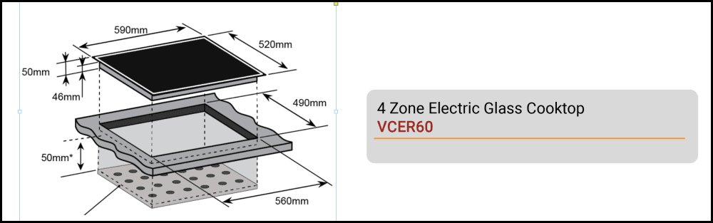 Veneto Vcer60-5 4 Burner Ceramic Electric Cooktop