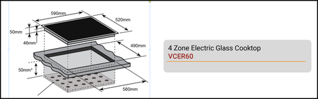 Veneto Vcer60-5 4 Burner Ceramic Electric Cooktop