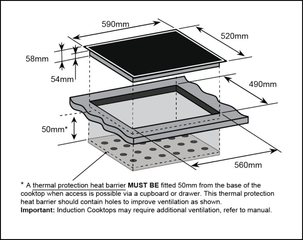 Venini V-Ci6Se3 60Cm Induction Cooktop