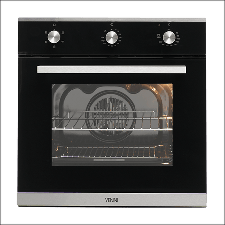 Venini Vo5S Black Glass Electric Fan Forced Oven Oven
