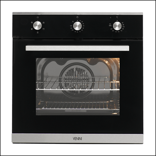 Venini Vo5S Black Glass Electric Fan Forced Oven Oven