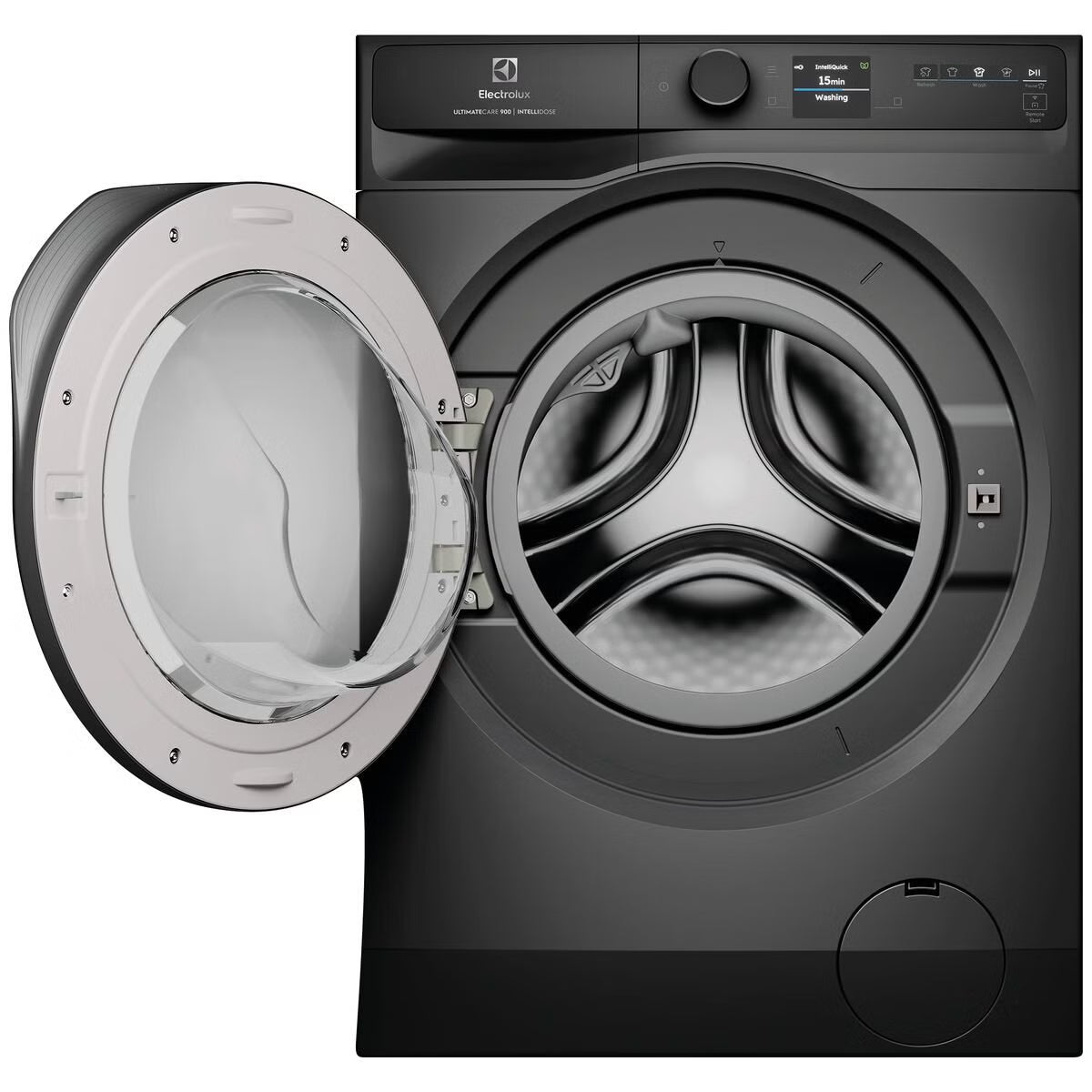 Electrolux EWF1242R9SCS 900 Series 12kg Front Load Washing Machine with IntelliDose, Dark Onyx - Electrolux Factory Seconds