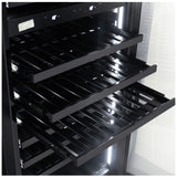 Artusi AWC154BV Dual Zone Wine Cooler, 125 Bottle, Reversible Door, Matte Black