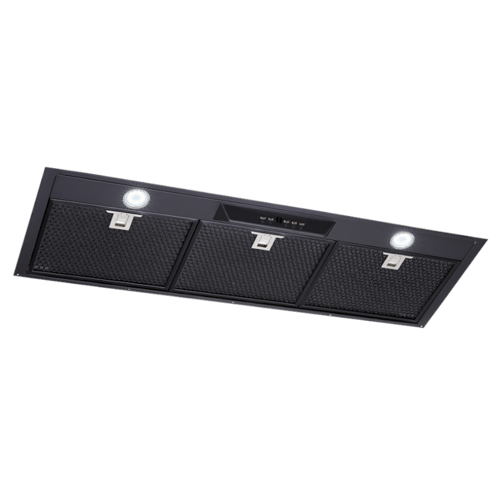 Schweigen UM1170-9BST 90cm Silent Undermount Rangehood, 900m3/hr, Matte Black