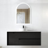 Otti Byron Wall Hung Vanity, Black Oak