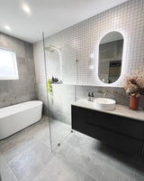 Otti Byron Wall Hung Vanity, Black Oak
