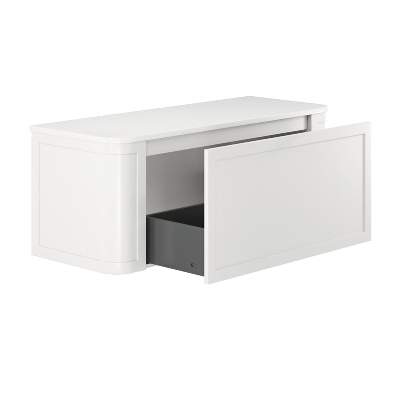 Fienza 120CM Mila Curved Satin White 1200 Wall Hung Cabinet - Special Order