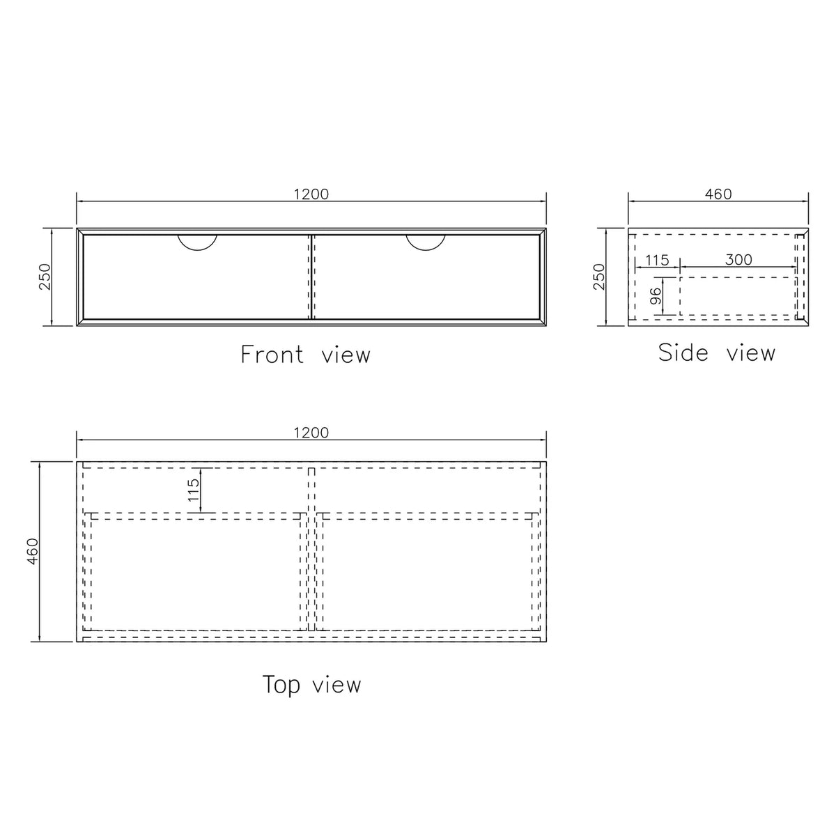 Otti Moonlight Wall Hung Vanity, Satin White