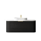 Otti Bondi Wall Hung Vanity, Black Oak