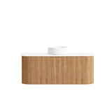 Otti Bondi Wall Hung Vanity, Fluted Woodland Oak