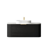 Otti Bondi Wall Hung Vanity, Black Oak