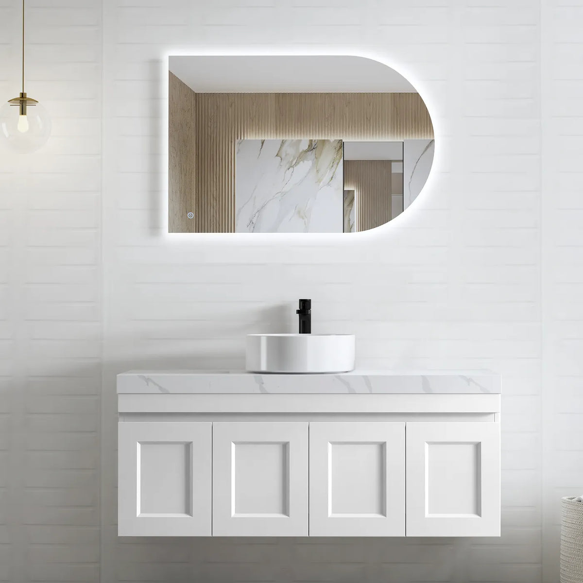 Otti Hampton Mark II Wall Hung Vanity - Satin White