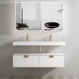 Otti Moonlight Wall Hung Vanity, Satin White