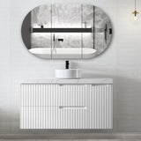 Otti Noosa Wall Hung Vanity, Satin White