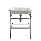 Abey Burlington 132107 Classic Basin With Stainless Wall Stand Basins