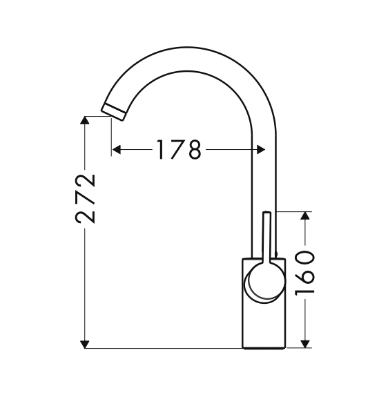 Hansgrohe 14863003 Talis S2 Variarc Goose Neck Kitchen Mixer Tap Taps