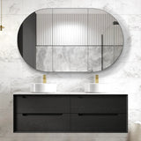Otti Byron Wall Hung Vanity, Black Oak
