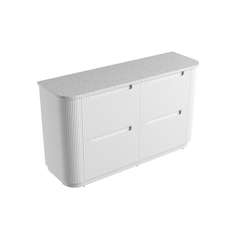 Aulic 1500mm Curva Floorstanding Vanity with Solid Surface Top Snow Top CA57-1500-ST46FT Vanity Units
