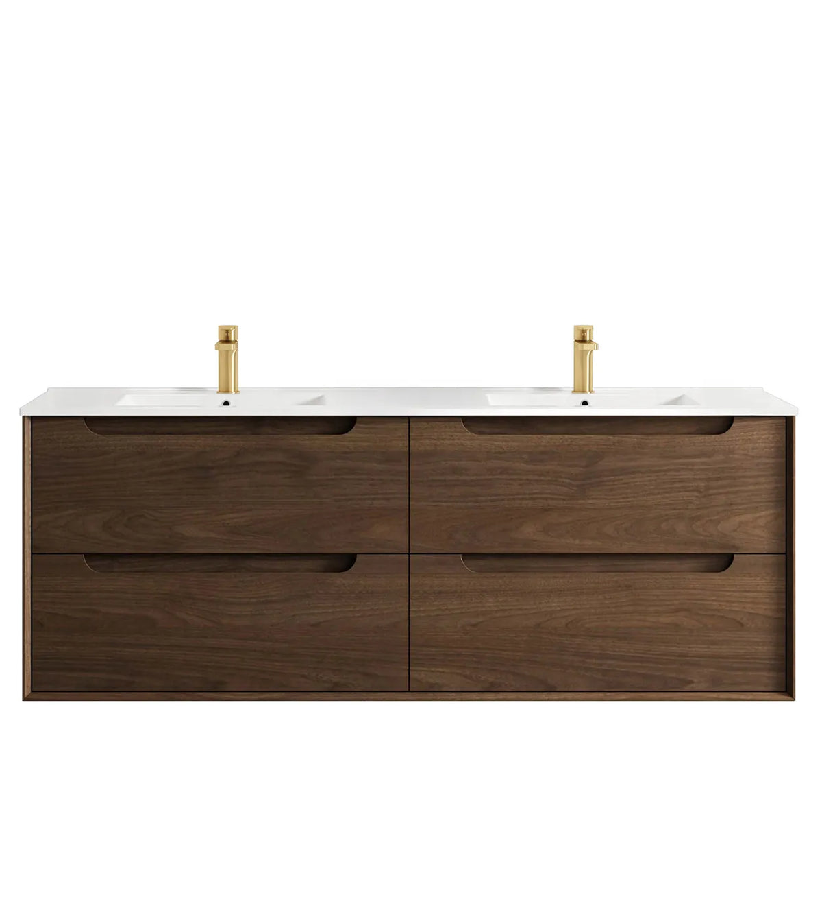 Otti Byron Sable Walnut Wall Hung Vanity