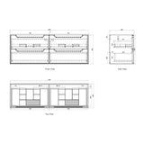 Otti Byron Sable Walnut Wall Hung Vanity
