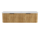 Fienza 150US-C Minka Curved Scandi Oak 1500 Wall Hung Cabinet - Special Order