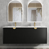 Otti Marlo Wall Hung Vanity, Satin Black