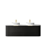 Otti Bondi Wall Hung Vanity, Black Oak