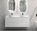 Otti Noosa Wall Hung Vanity, Satin White