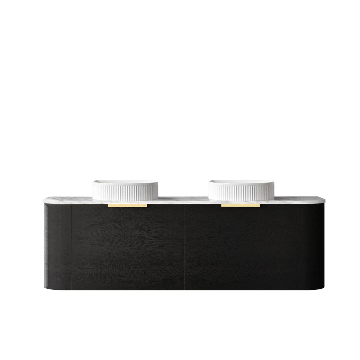 Otti Bondi Wall Hung Vanity, Black Oak