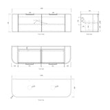 Otti Bondi Wall Hung Vanity, Black Oak