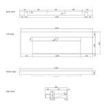 Otti Moonlight Wall Hung Vanity, Satin White